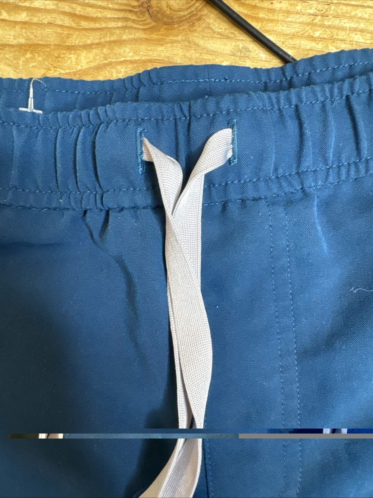 Figs Scrub Pant Men M TALL Tansen Jogger Drawstring Nurse Blue Ribbed Ankle Cuff