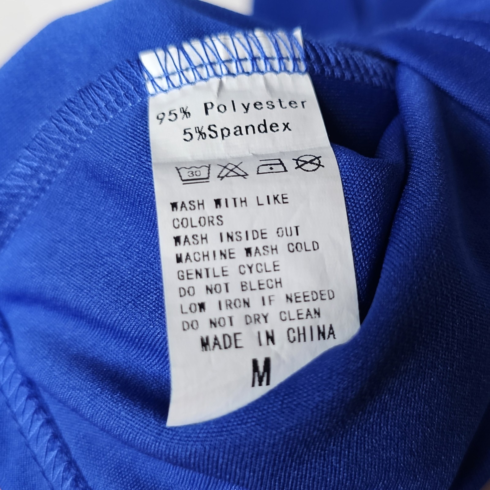 Medical Scrub Top Womens Medium Solid Blue w White Heart Rate Pockets Side Slits