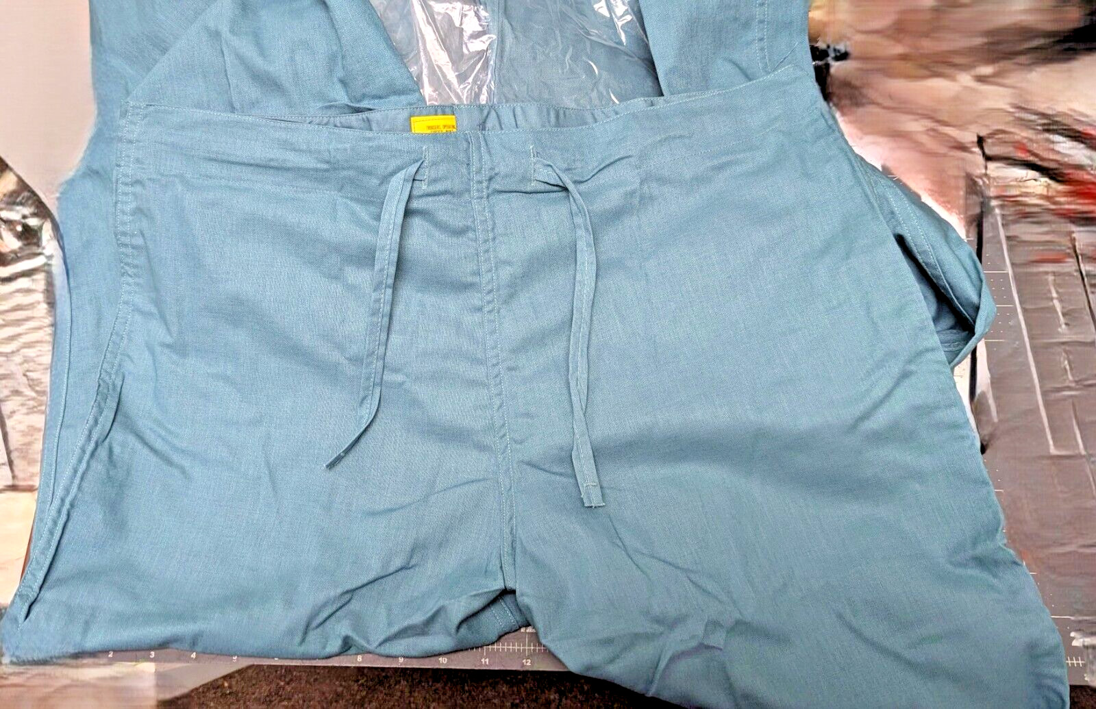 Lot of 2 Men’s Surgical Operating Trousers Medium Cotton Gray/Green Scrub Pants