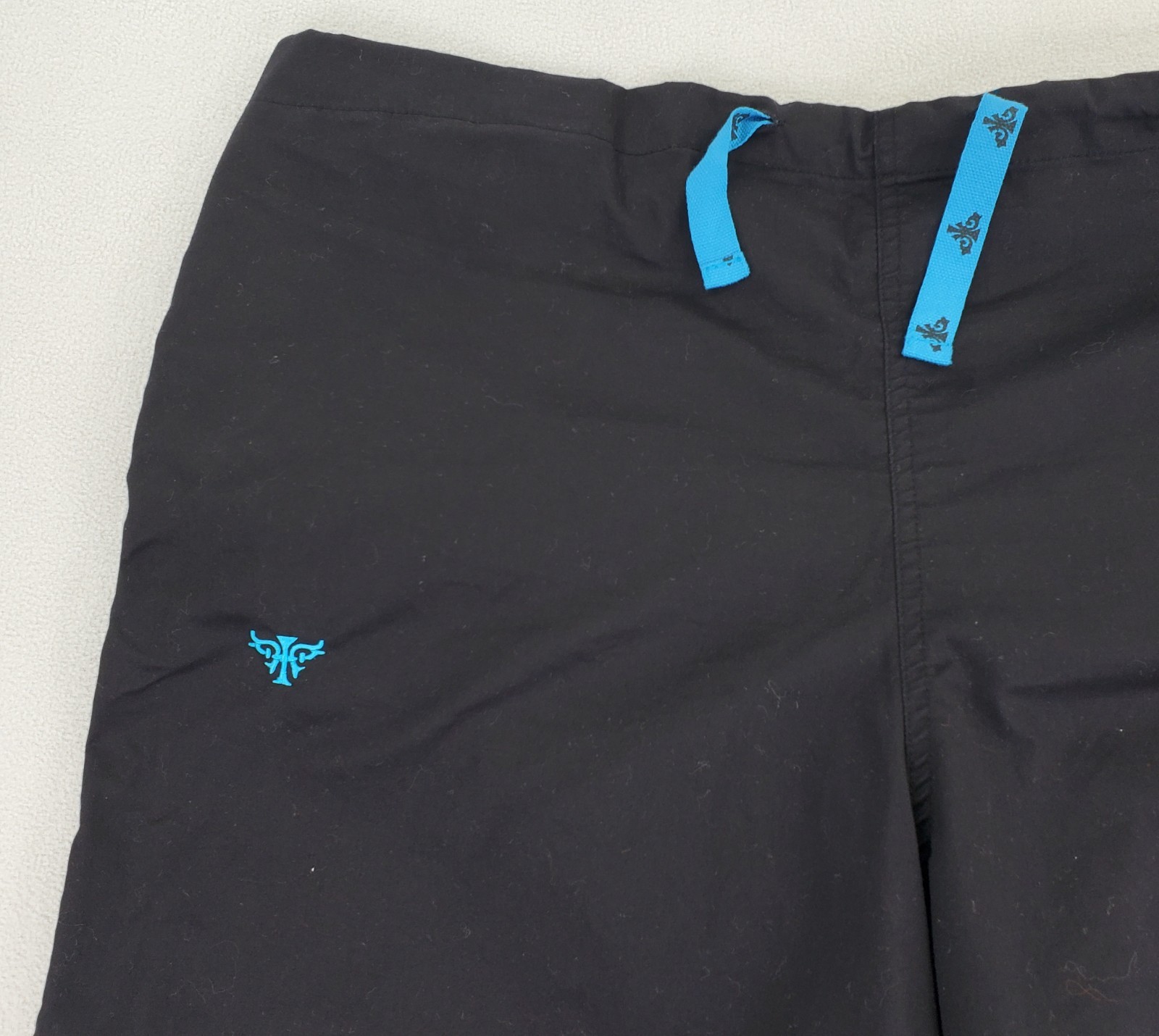 Med Couture Scrub Pants Womens XL Dark Black Drawstring Elastic Waist Ankle Vent
