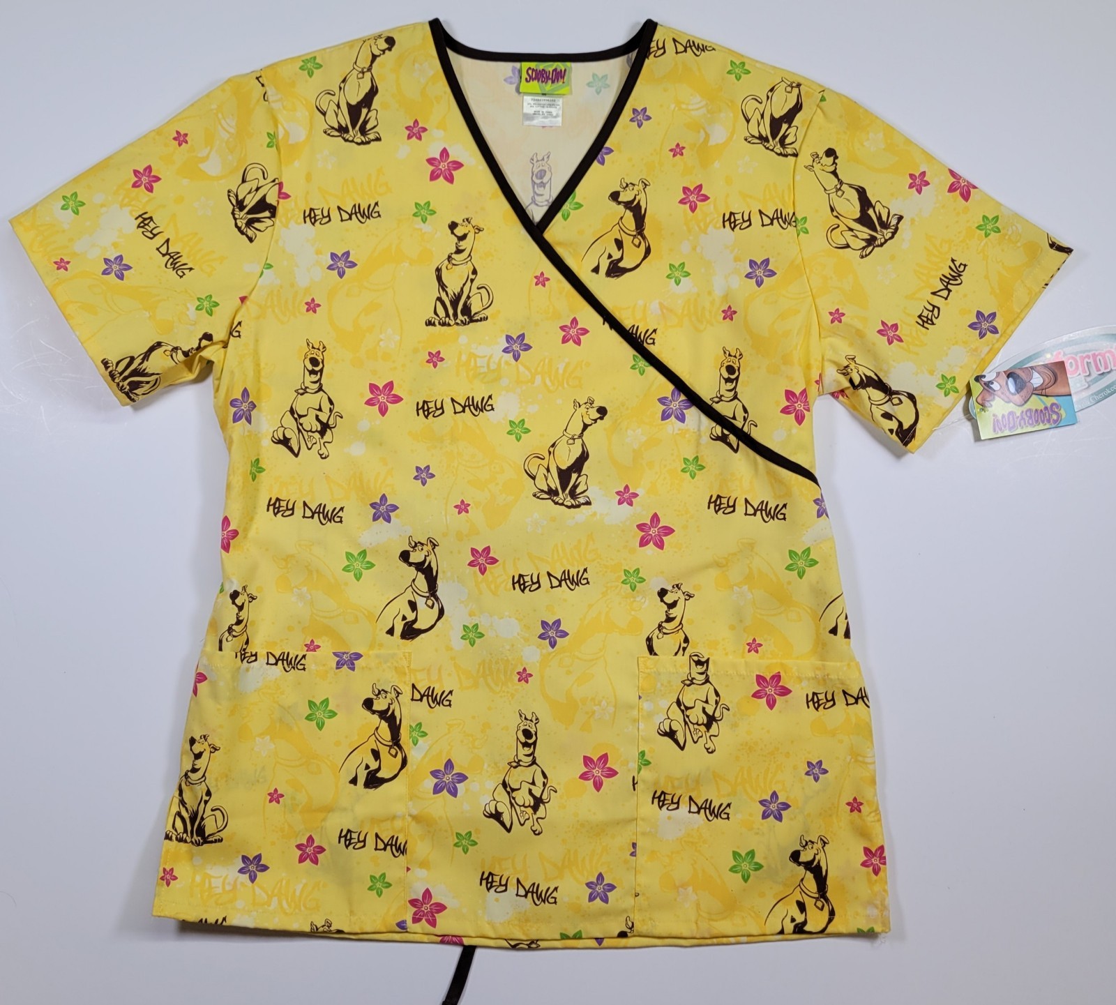 Scooby Doo Scrub Top Womens Medium New “Hey Dog “