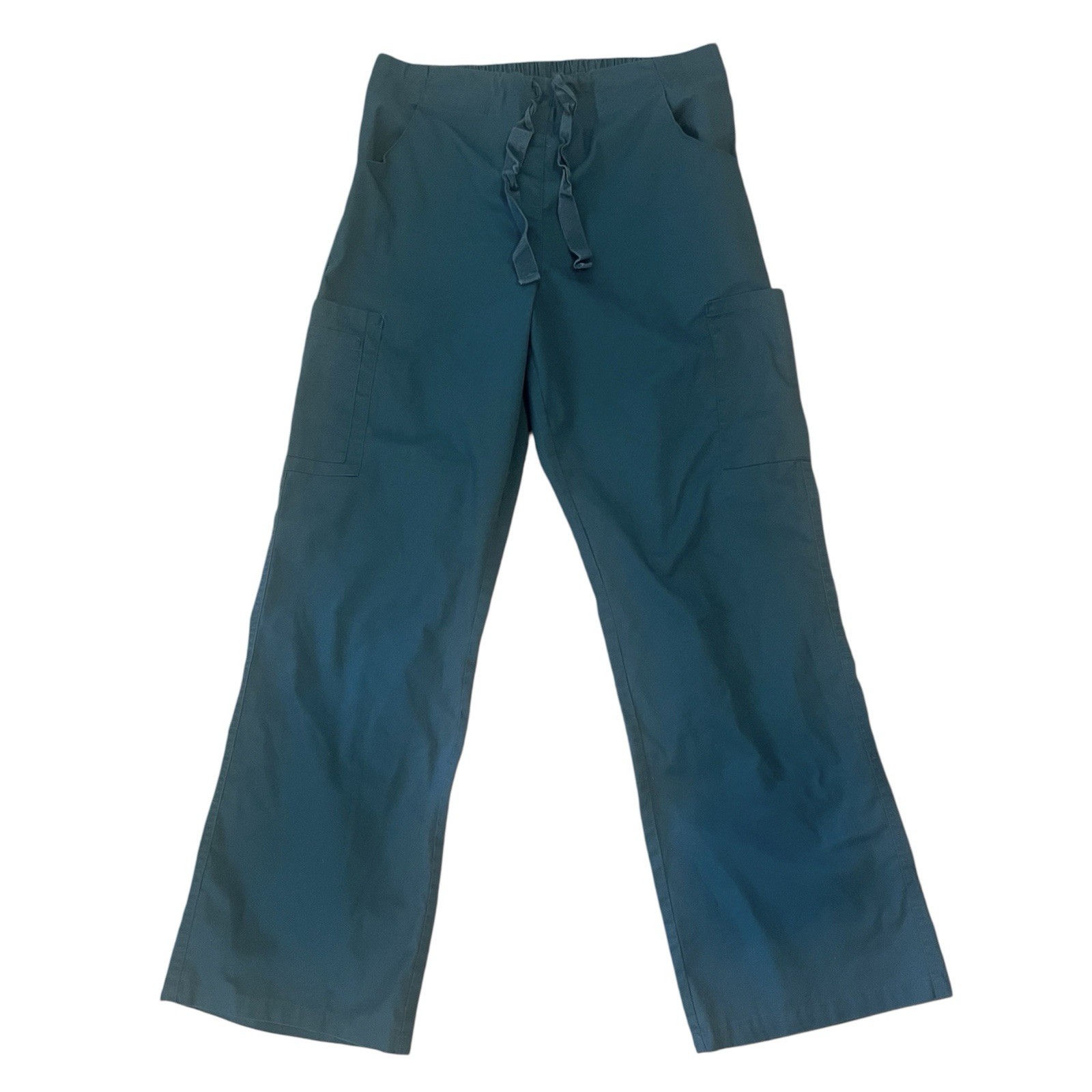 Womens Scrubs Bottom Teal Blue Uniform Pants Size Small Silver Lining