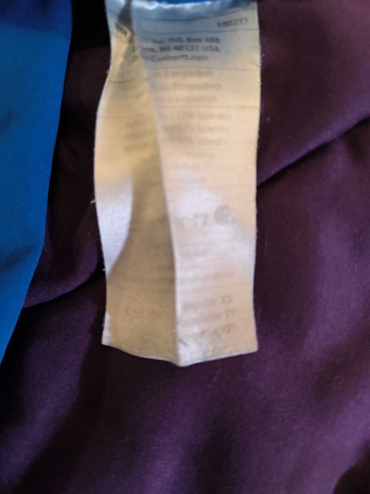 Carhartt Scrub Set XS Tall Purple Blue Detail Medical Uniform