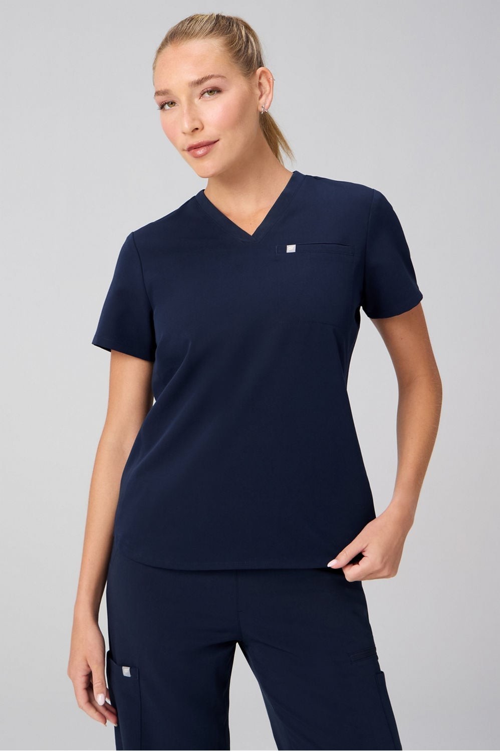 SCW Vital Scrub Top Women’s Navy Size Small S Medical Uniform NEW Sealed