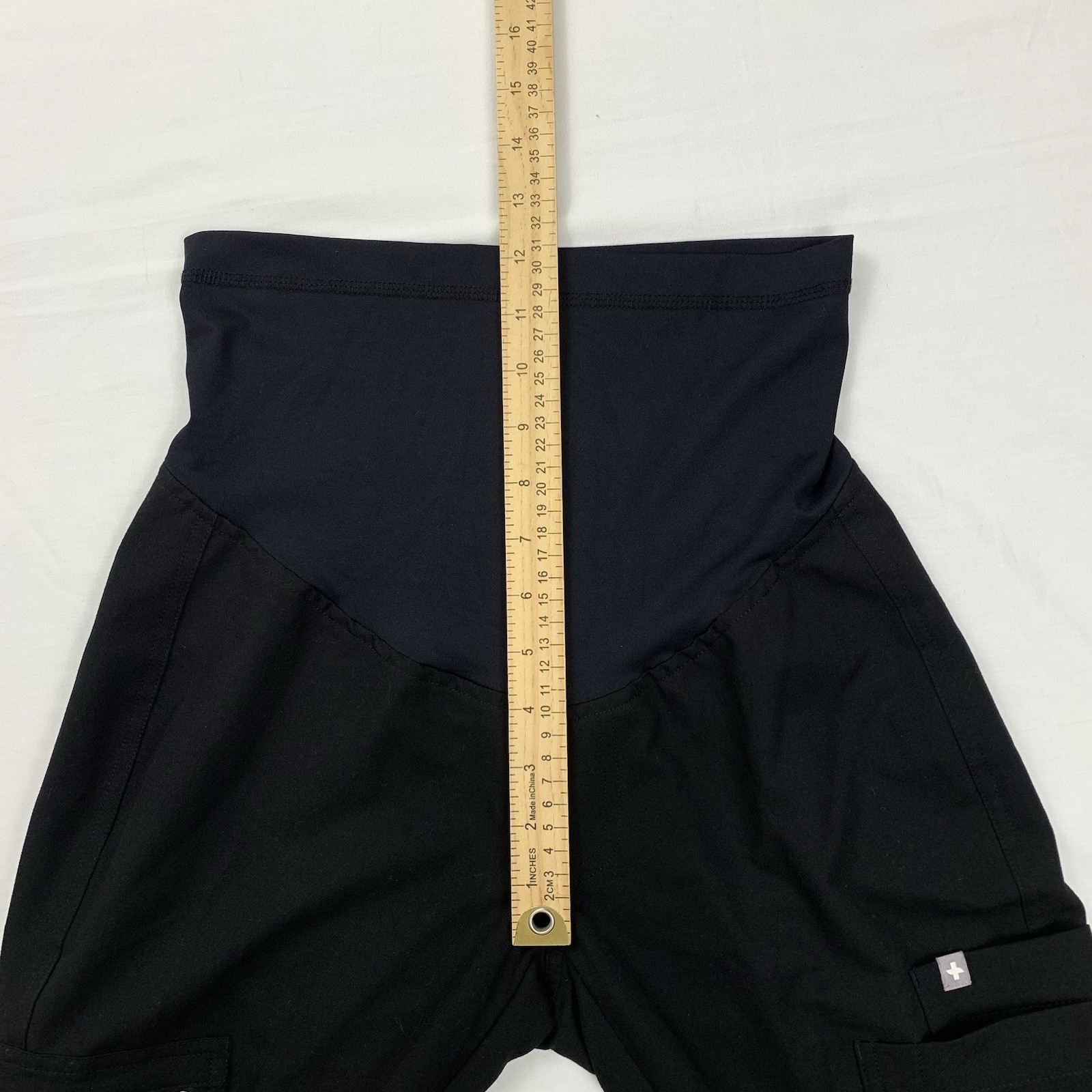 FIGS Womens Yola Skinny Maternity Scrub Pants Black Size XXS Medical Dental Vet