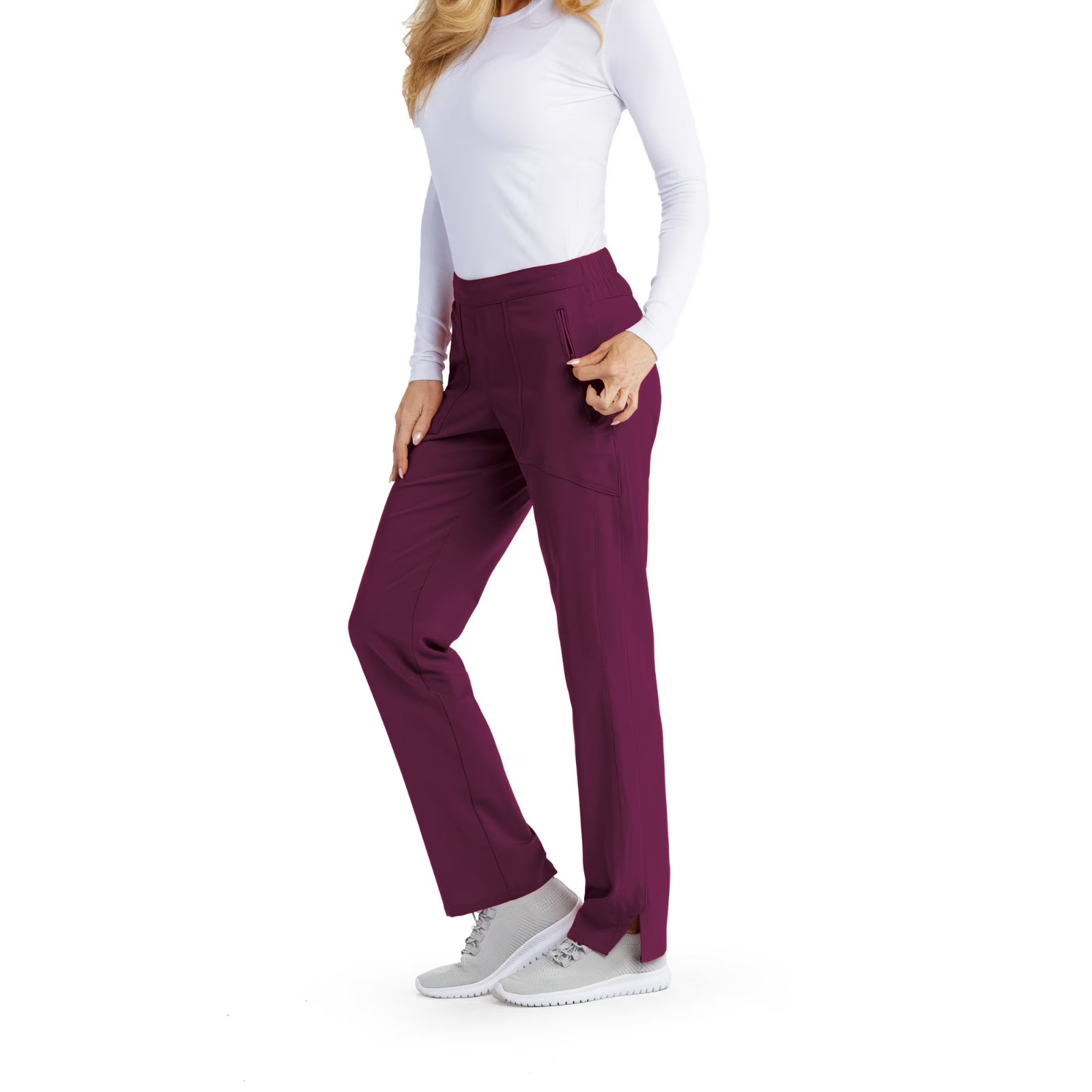 GREYS ANANTOMY SIGNATURE WOMEN SCRUB PANTS IN WINE STYLE GNP502 IN ALL SIZES NWT