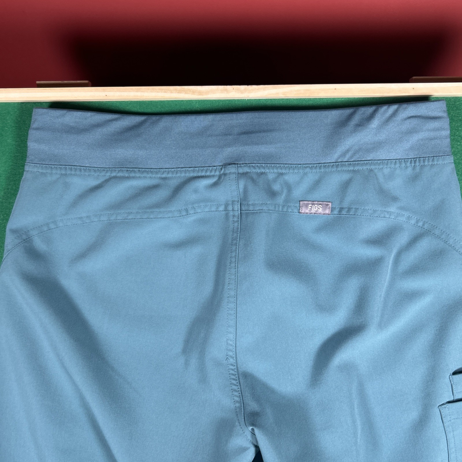 Figs Women’s Technical Collection Scrub Pants Small/P Blue-green w/Drawstring