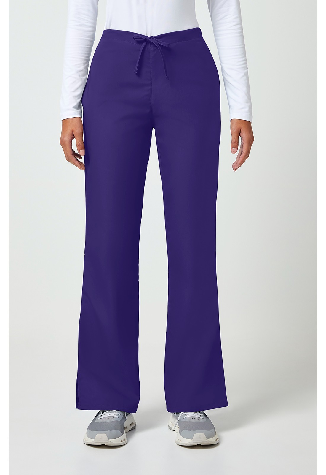 Cherokee Workwear Natural Rise Flare Leg Drawstring Pant Tall 4101T GRPW Grape