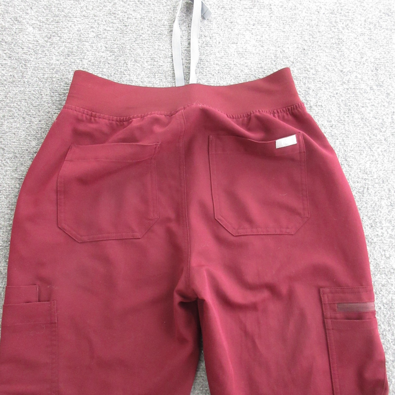 Figs Scrub Pants Womens Small Red Technical Straight Drawstring Pockets Medical
