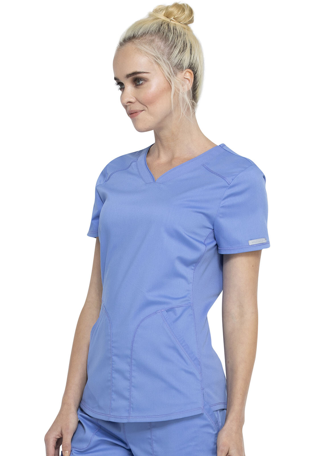 Cherokee Workwear Scrubs WW Revoluton V Neck Top WW601 CIE Ciel Blue Free Ship