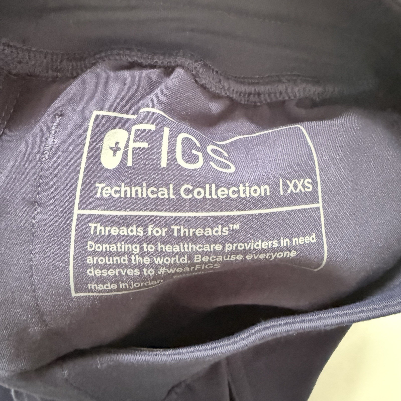FIGS Scrub Pants Womens XXS Navy Blue Ankle Drawstring Pockets Scrubs