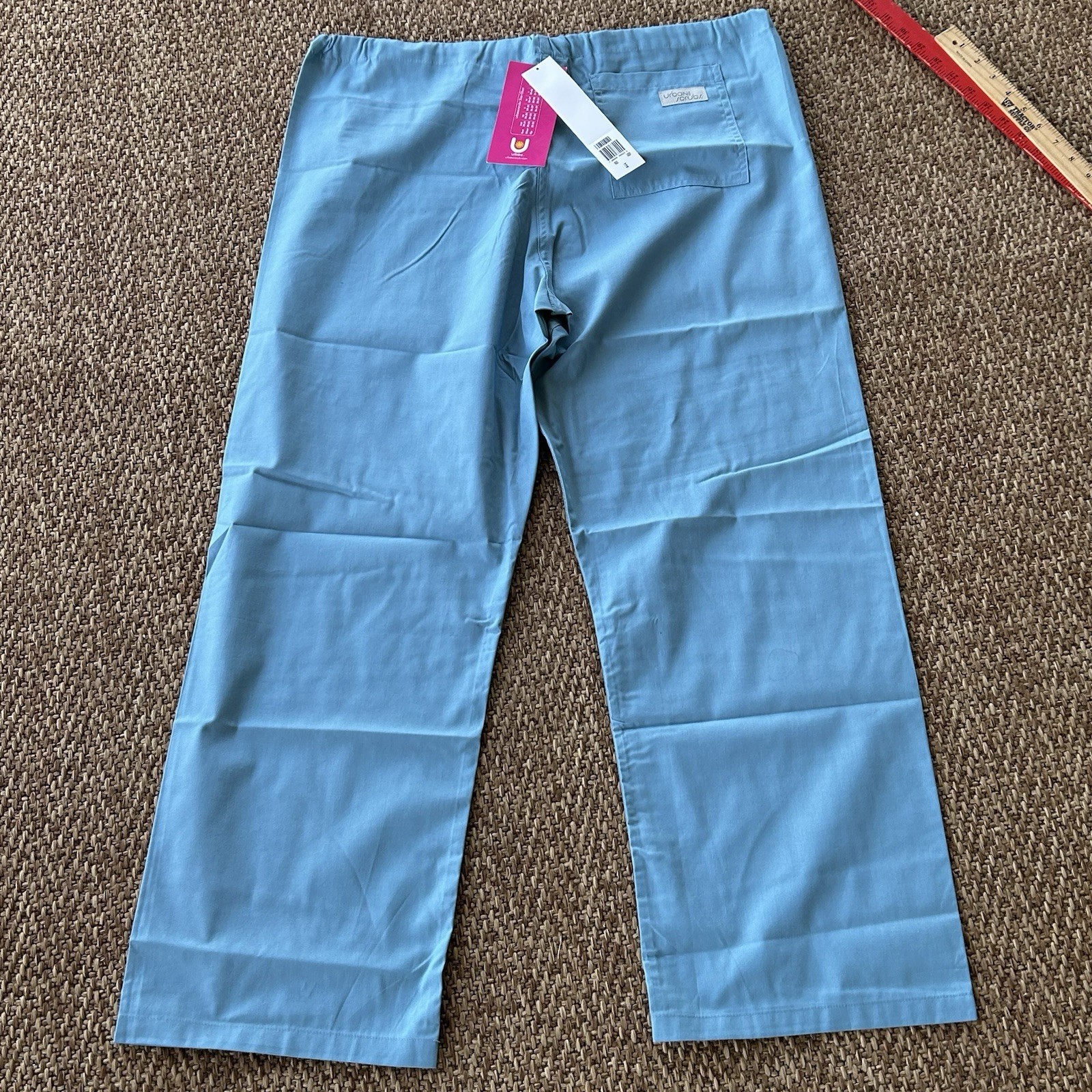 NWT Urbane Ultimate Crossover Scrub Pants Medical Uniform Large Aqua Steel 9502