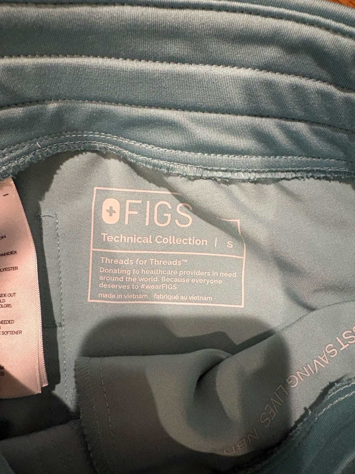 Figs Zamora Jogger Scrub Pants Bottoms Seaglass size Small Regular Length