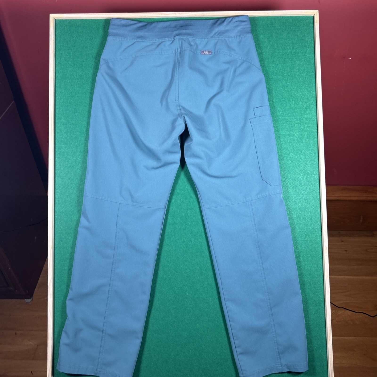 Figs Women’s Technical Collection Scrub Pants Small/P Blue-green w/Drawstring