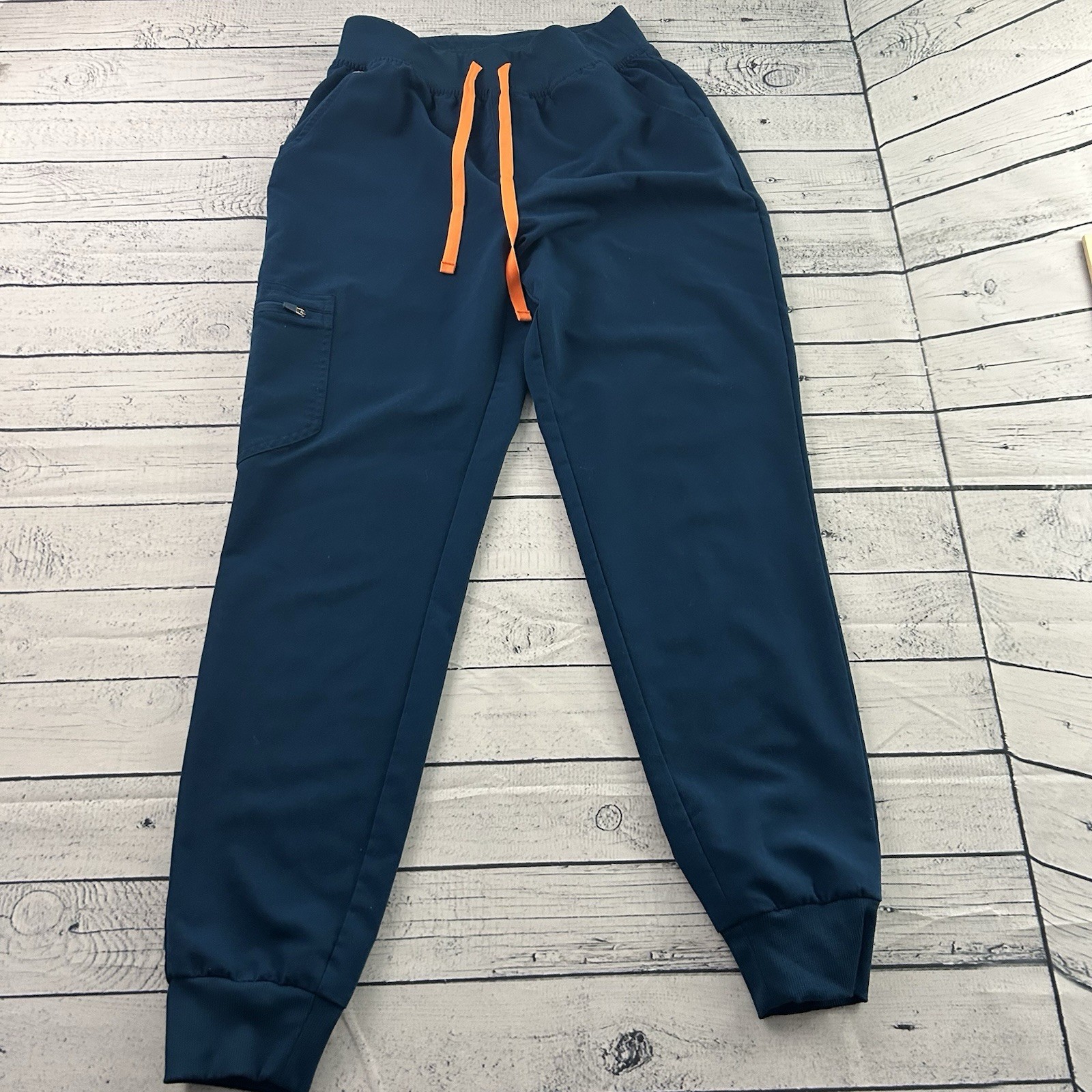 FIGS Technical Collection Zamora Jogger Scrubs Women’s Small Blue Orange