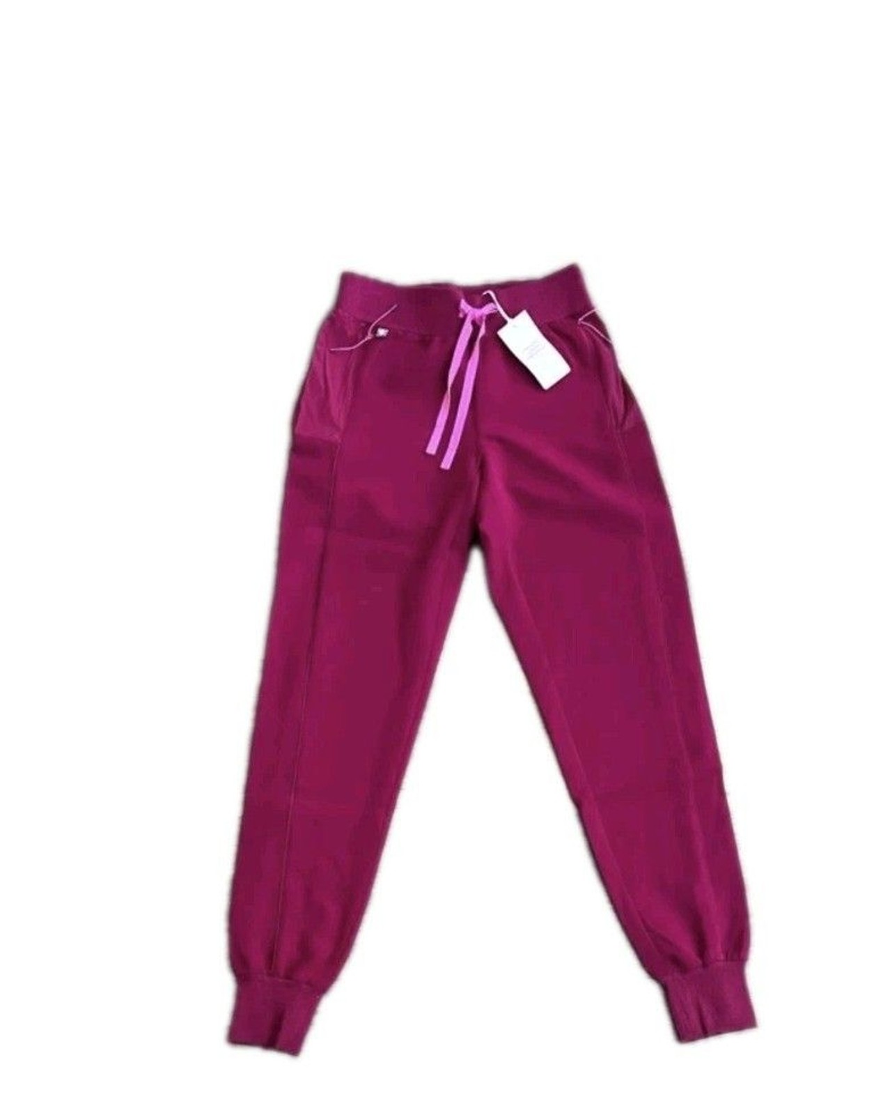 FIGS Women Sz XXS Dark magenta Boston Slim Jogger Scrub Pants W21SW2026