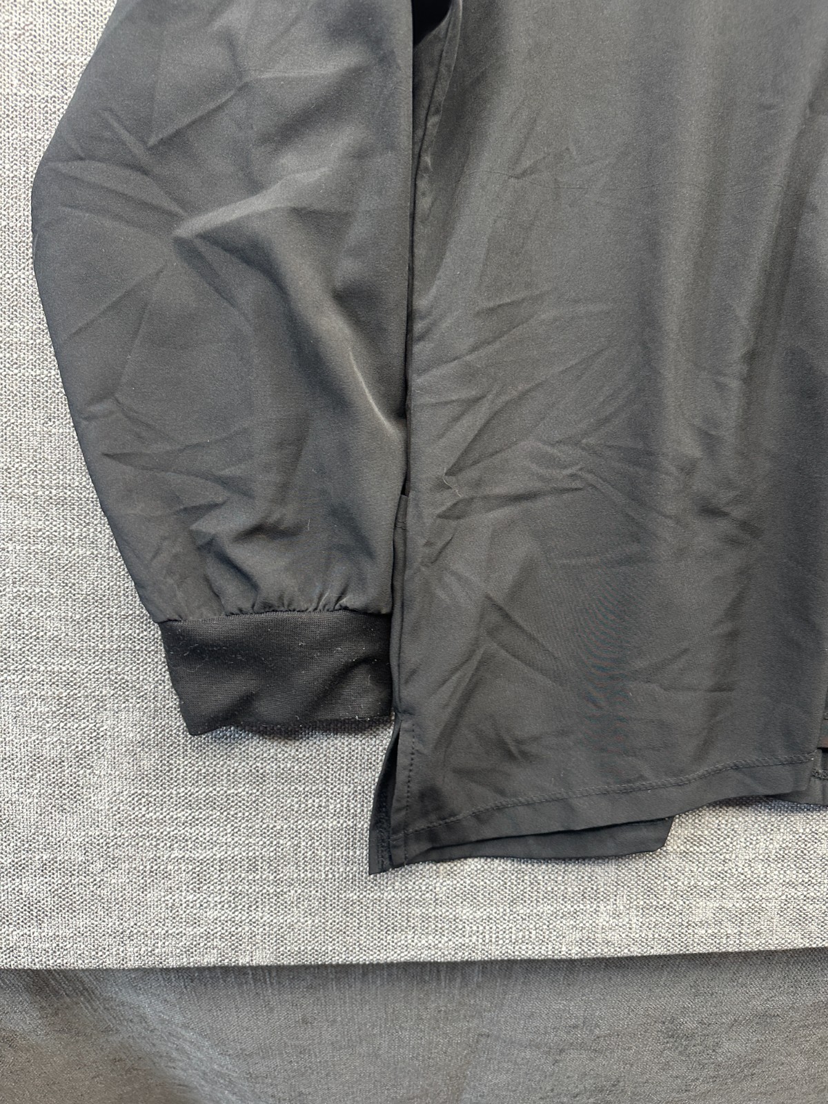 GT Performance Scrub Jacket Mens 2X Gray Long Sleeve Round Neck Full Zip Medical