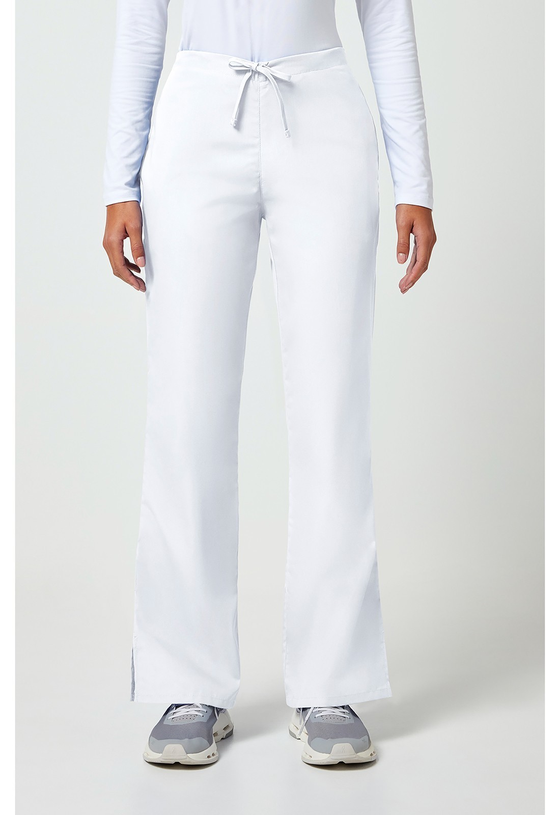 Cherokee Workwear Natural Rise Flare Leg Drawstring Pant Tall 4101T WHTW White