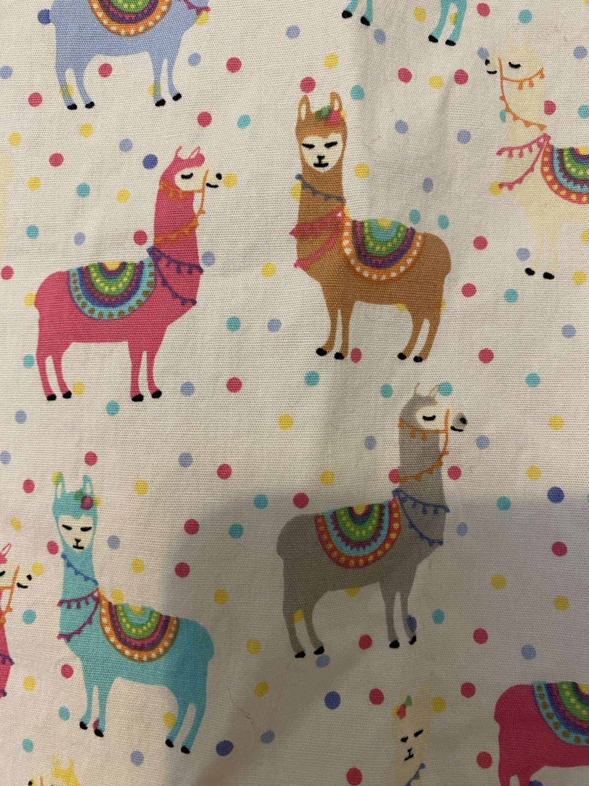 Colorful Party Llamas Scrub Top Women’s Medium Tasha And Me Brand