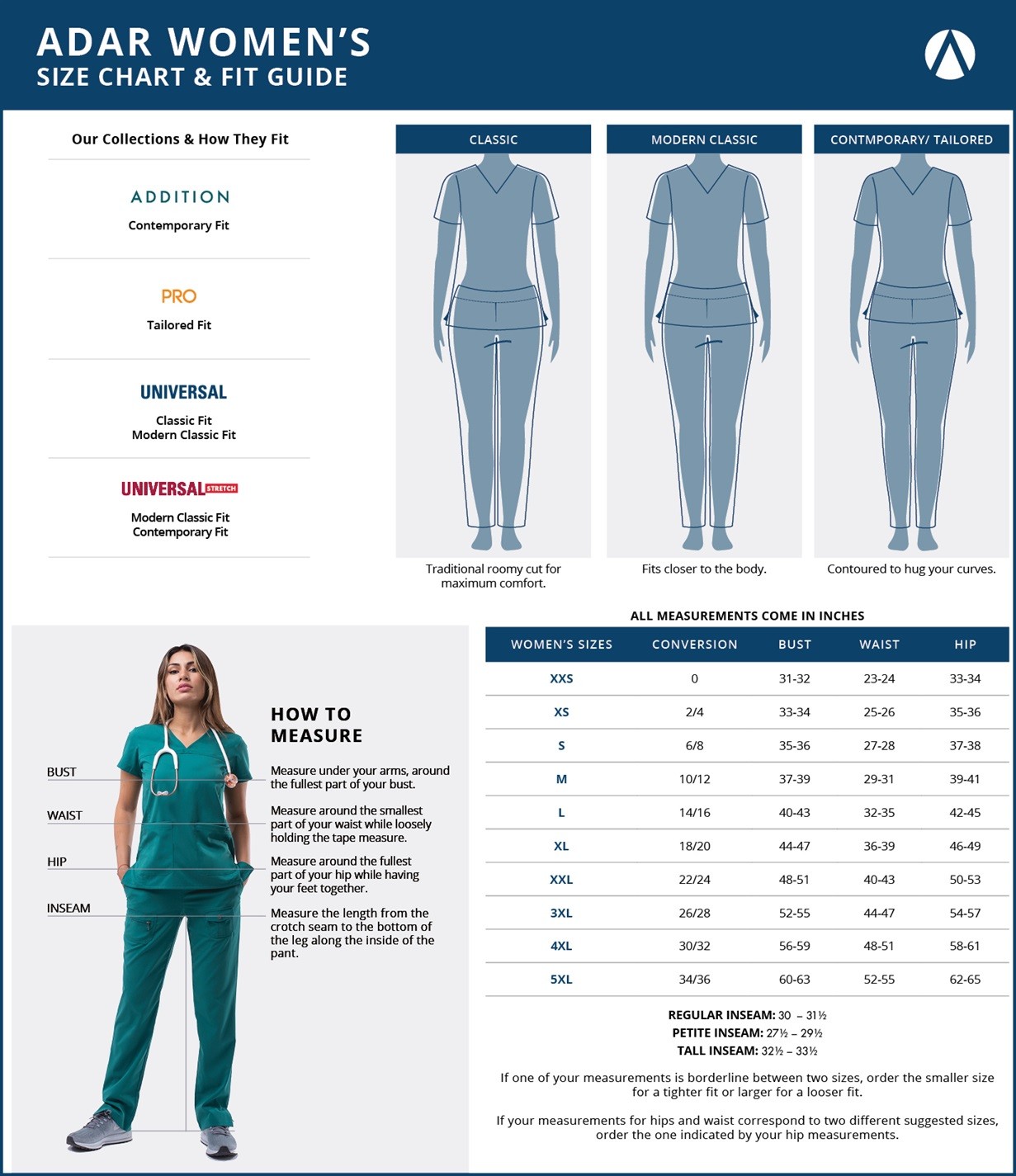 Adar Pro Scrubs For Women – Skinny Leg Yoga Scrub Pants – P7102T