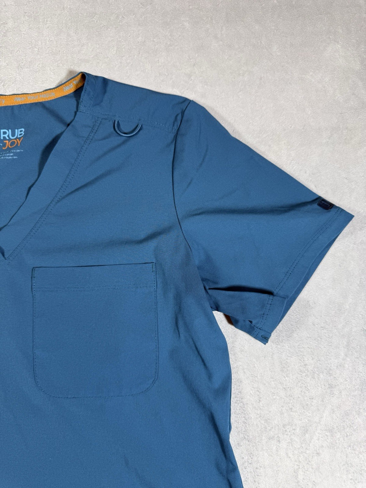 Scrub Joy Shirt Womens | Size Small | Short Sleeve Scrub Top Black V Neck