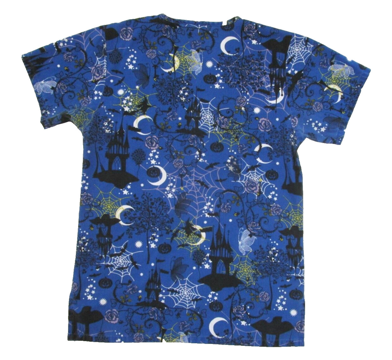 UA Scrubs Halloween Scrub Top Women Size XS Uniform Advantage Medical Dental Vet