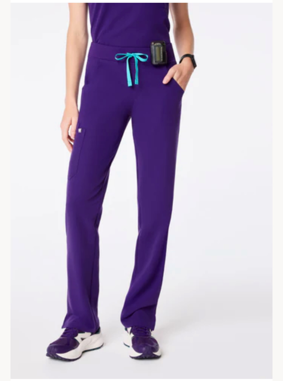 Figs Purple Pulse Kade – Straight-Leg Cargo Scrub Pant size Small NEW NWT