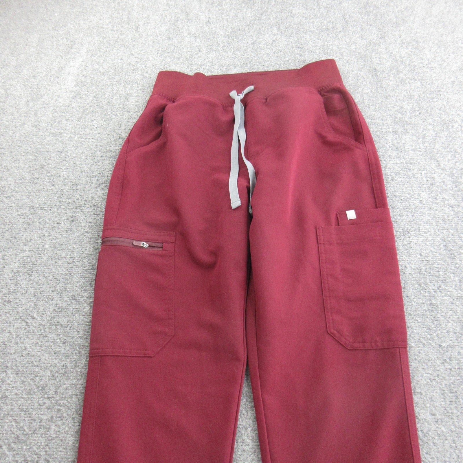 Figs Scrub Pants Womens Small Red Technical Straight Drawstring Pockets Medical