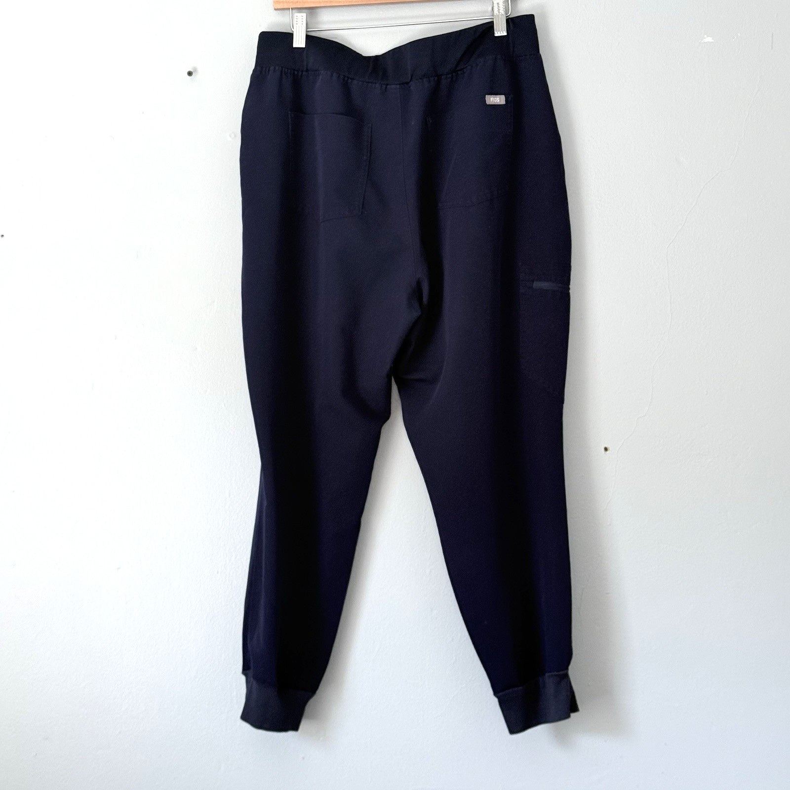 FIGS Scrub Pants XL/P Petite Navy Blue Zamora Jogger Ankle Drawstring Pockets