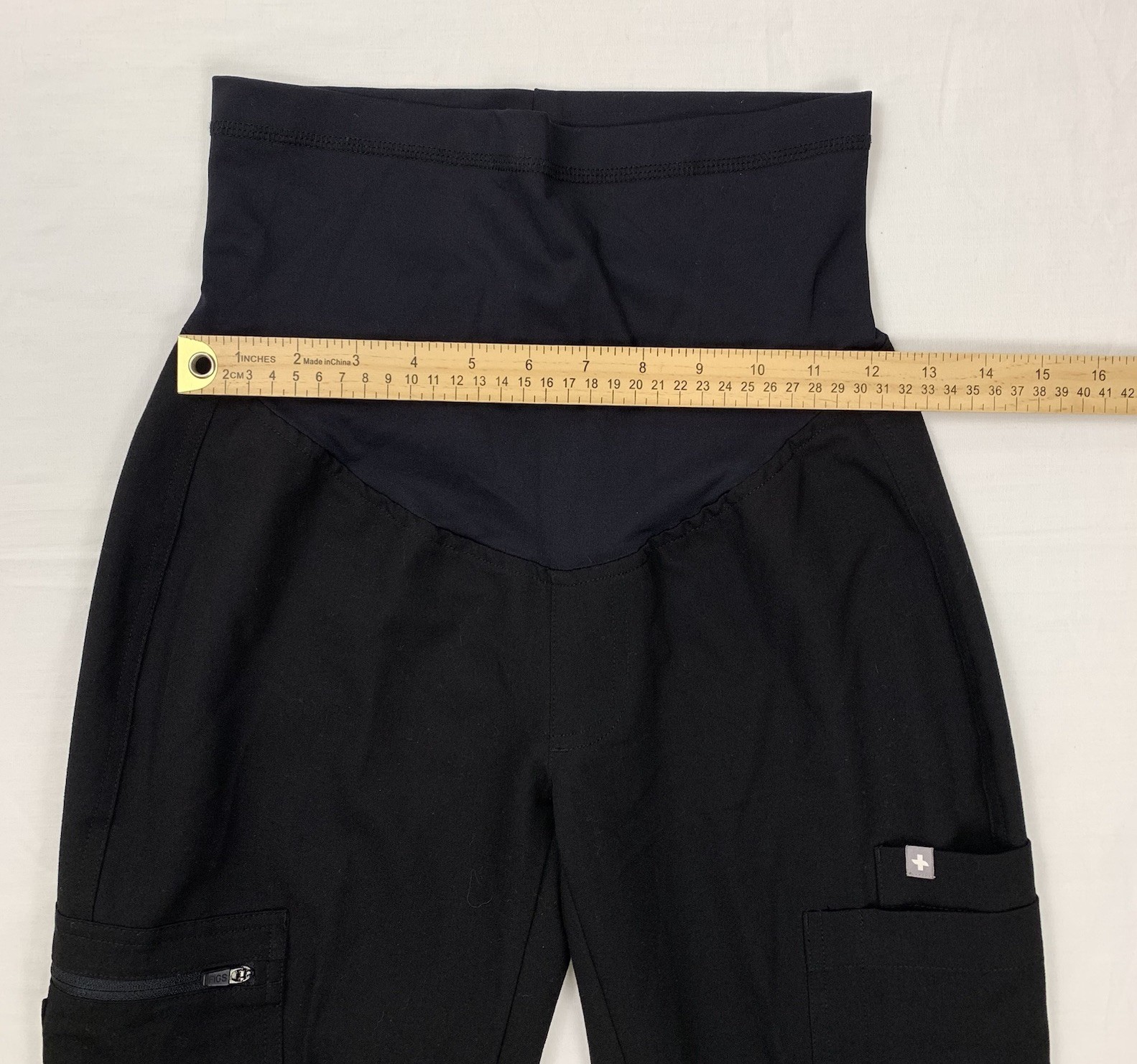FIGS Womens Yola Skinny Maternity Scrub Pants Black Size XXS Medical Dental Vet