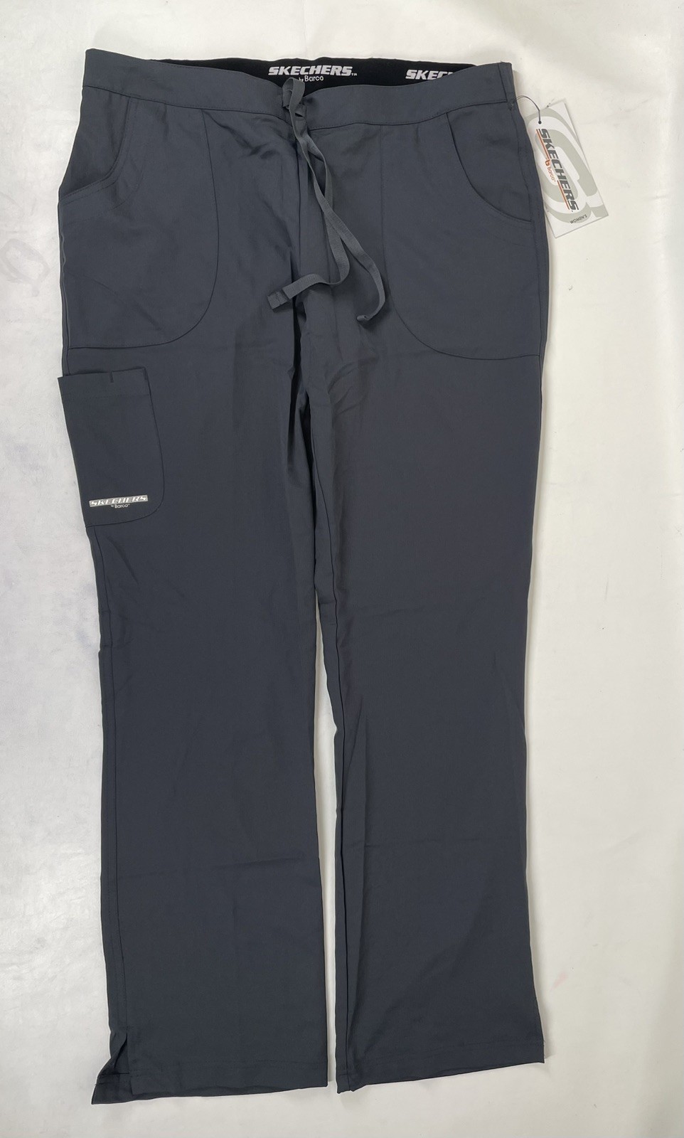 Skechers Barco Scrubs 3PKT Reliance Cargo Drawstring Pants Womens LP Pewter NWT