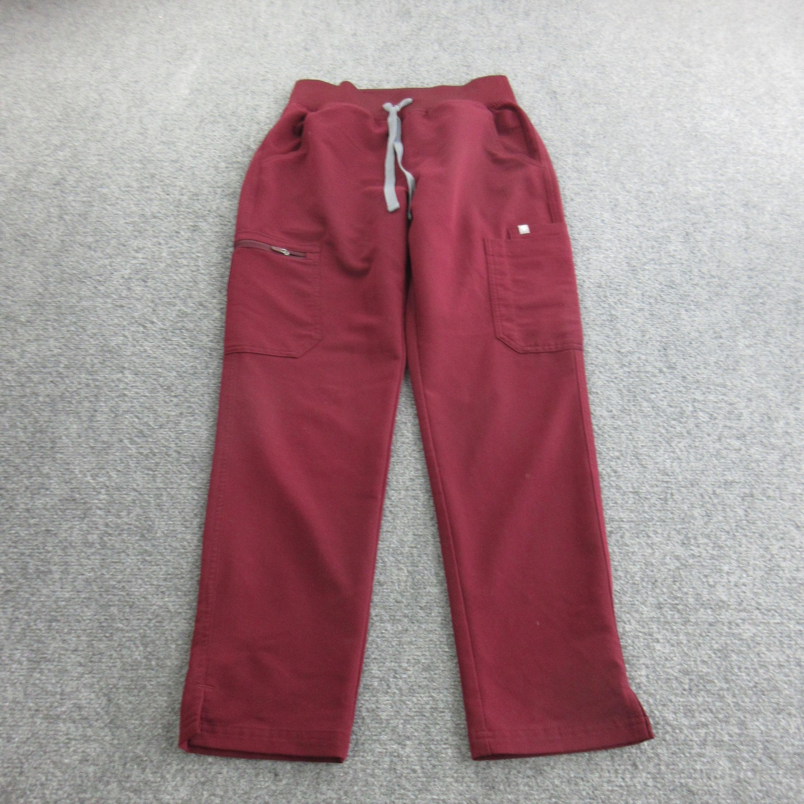Figs Scrub Pants Womens Small Red Technical Straight Drawstring Pockets Medical