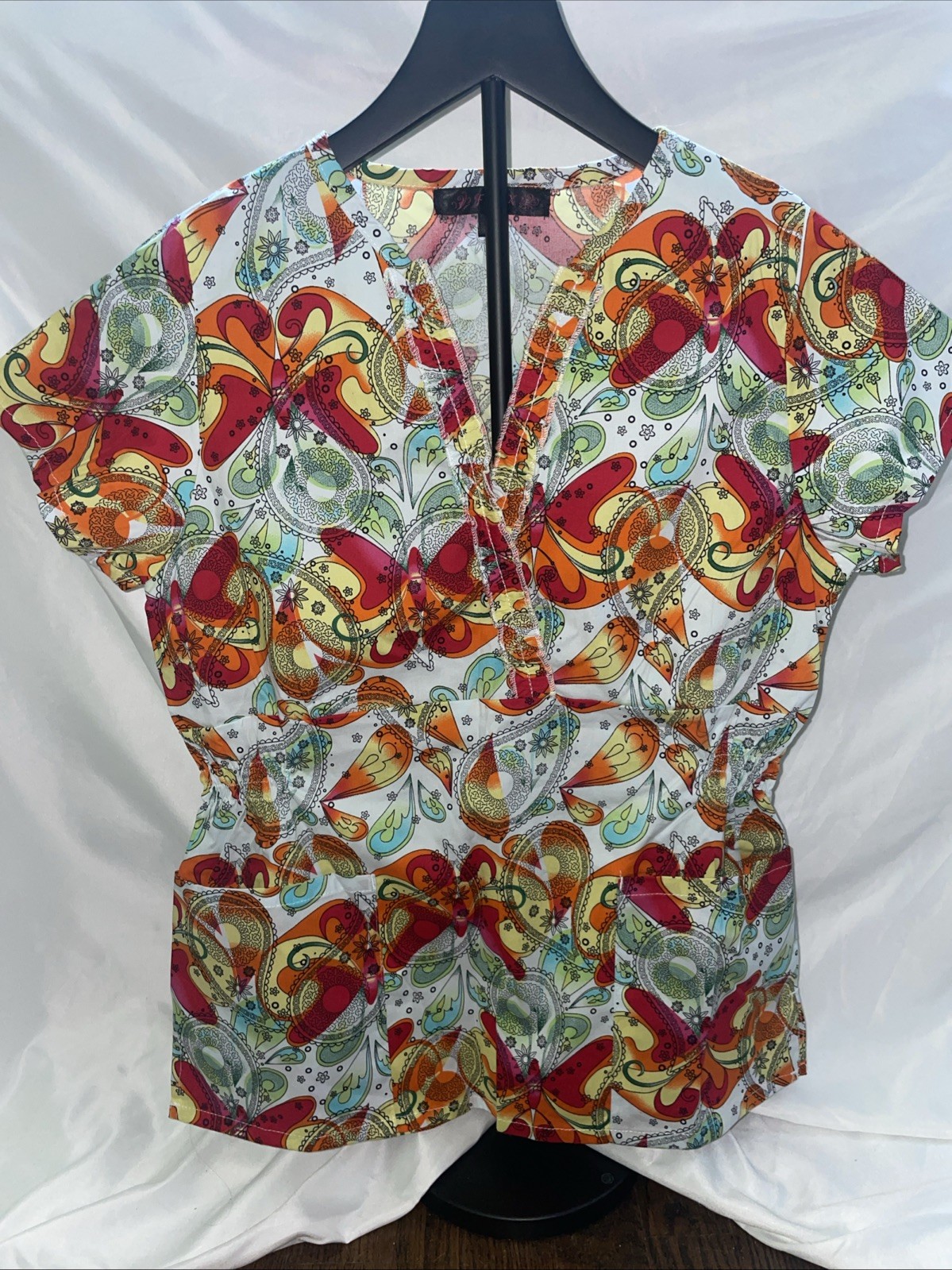 New Wink Aero Women’s Flex Back V-Neck Scrub Top size XSMALL