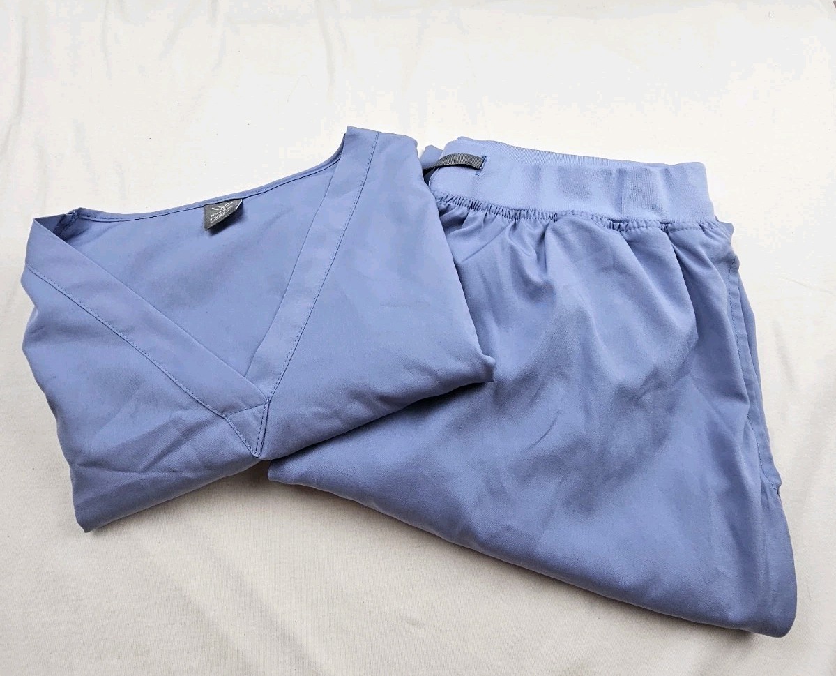 Niaahinn Scrub Set Jogger Pants Ceal Blue Womens Size XXL Pit To Pit 24in 30×28