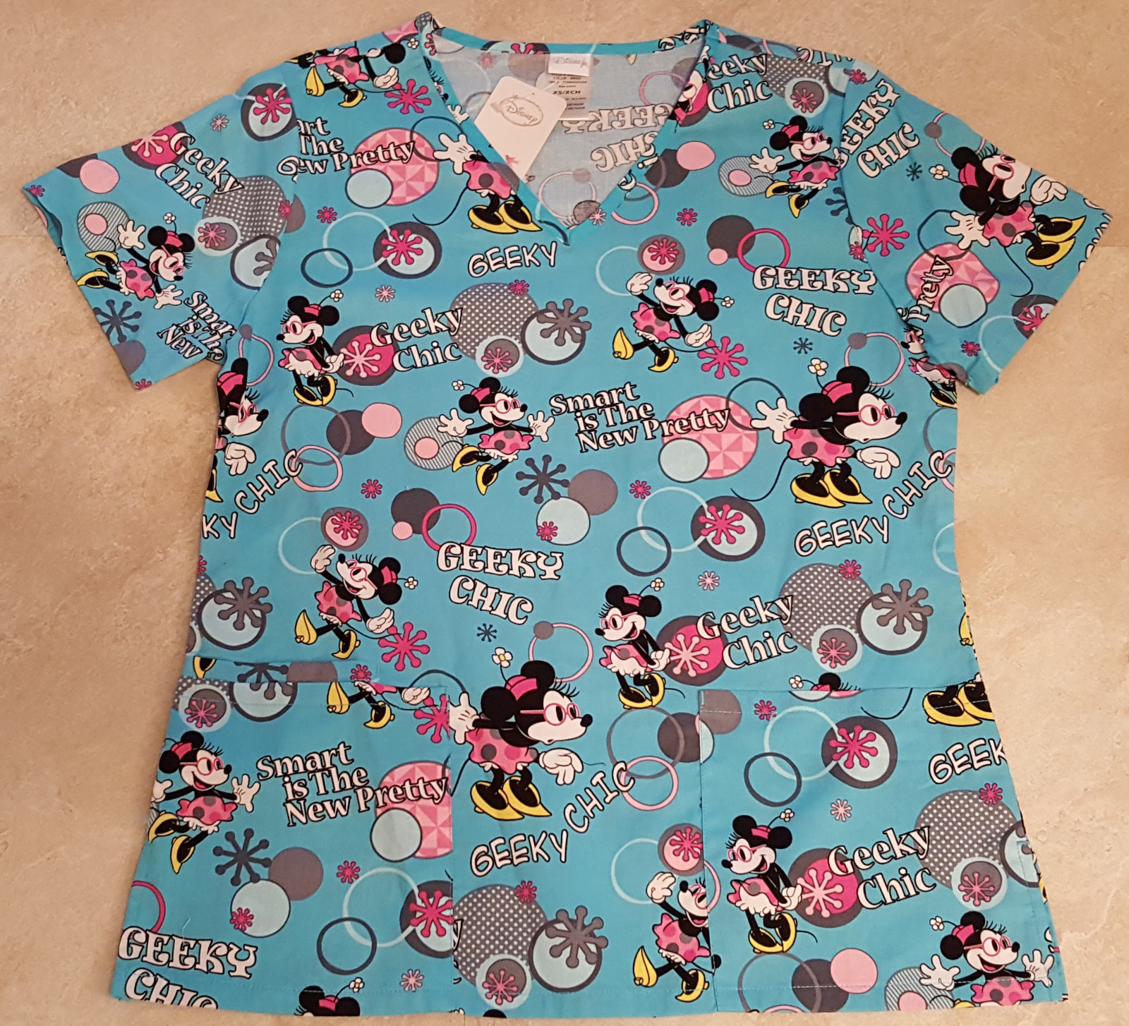 Women’s New V-Neck Scrub Top: XS-L-XL-2X-3X