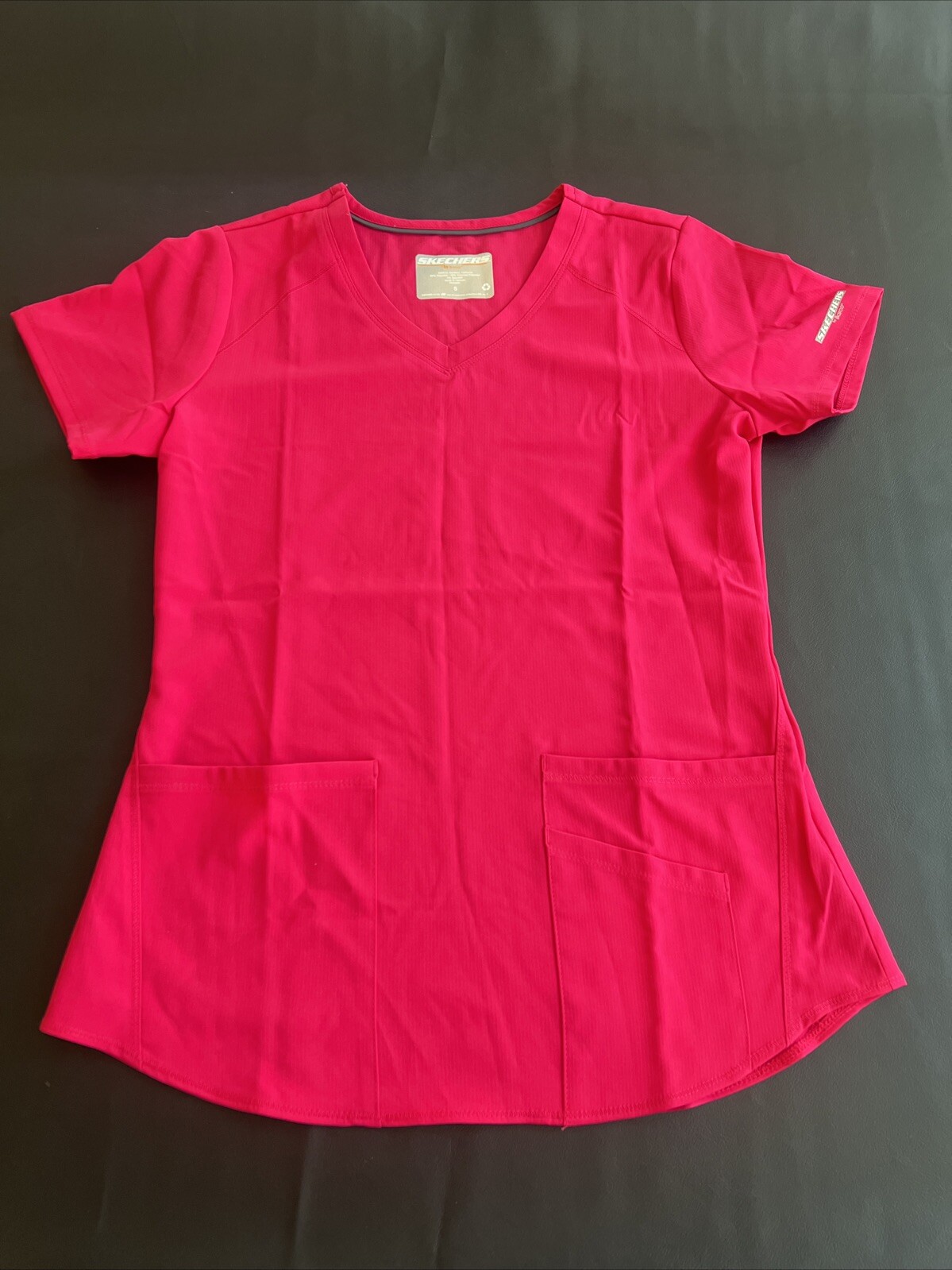 Skechers By Barco V Neck Scrubs Women’s SMALL Stretch Pink