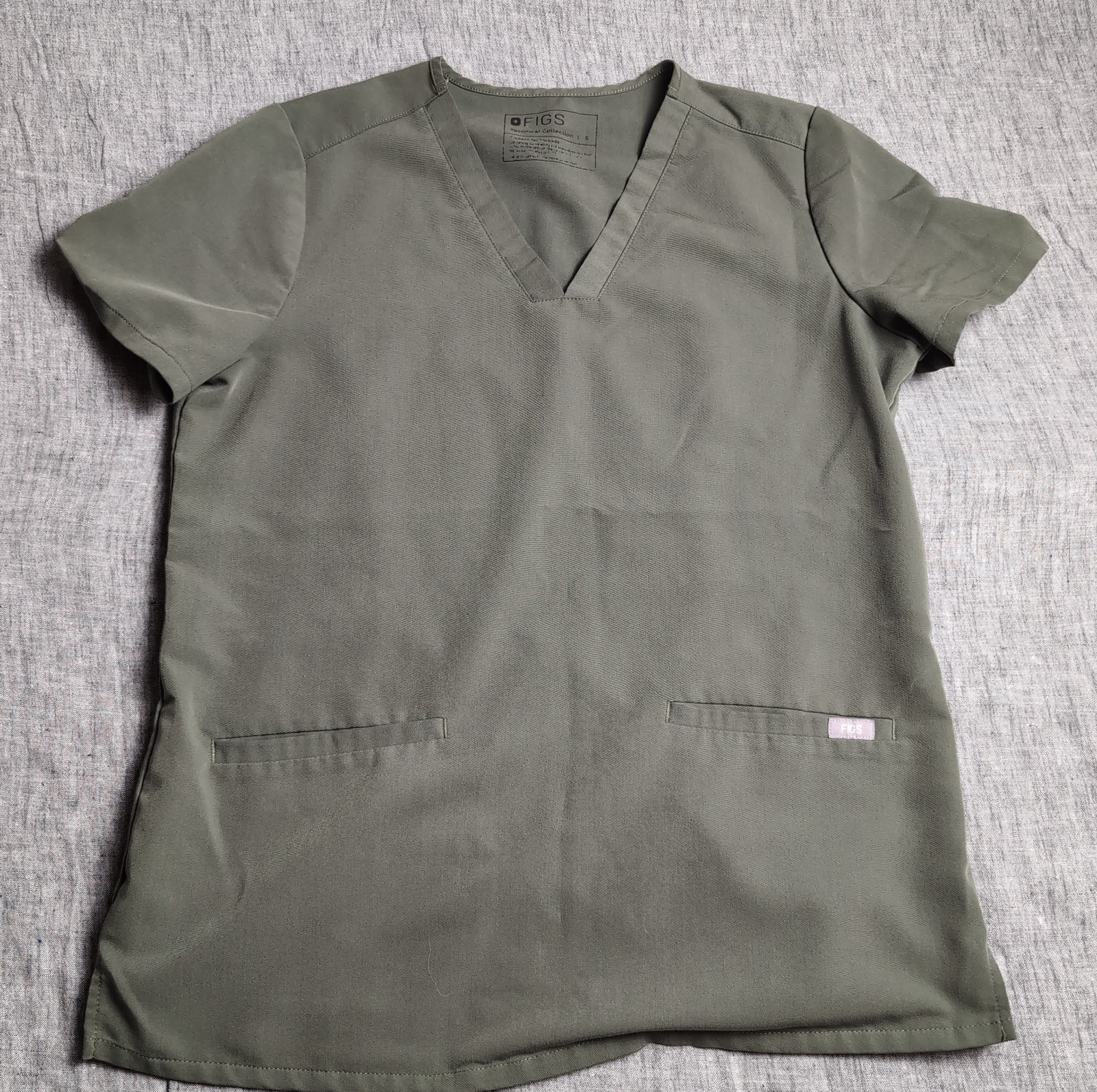 Figs Scrub Top Women’s Small Casma Moss Green Shirt