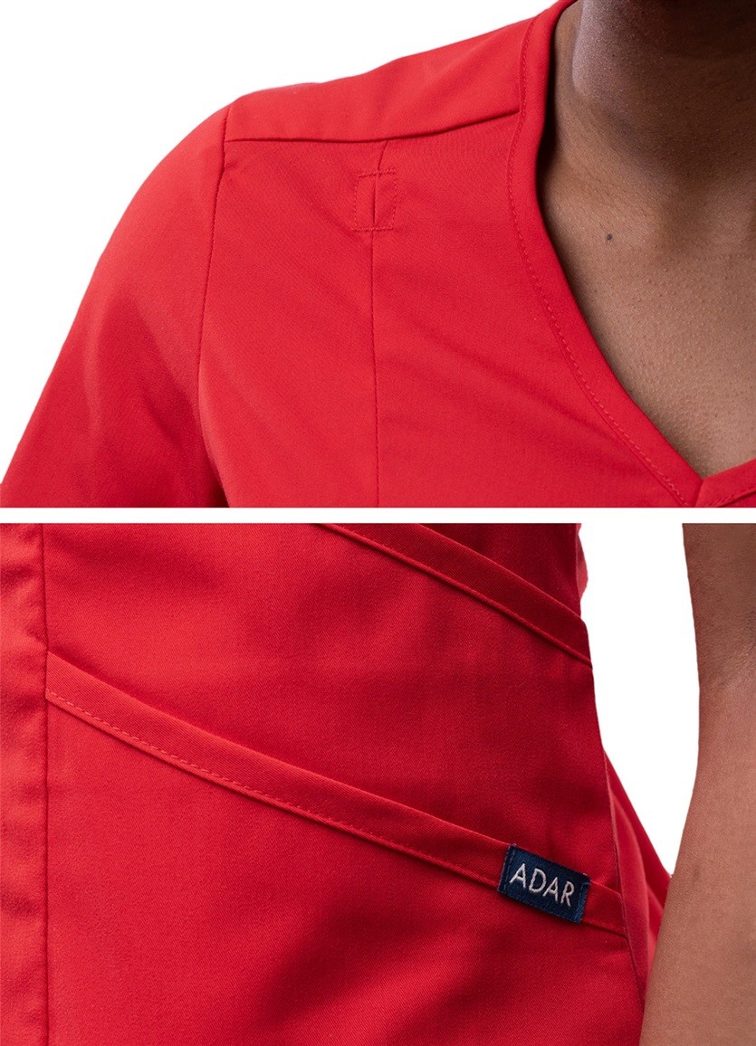 Adar Pro Scrubs For Women – Tailored V-Neck Scrub Top