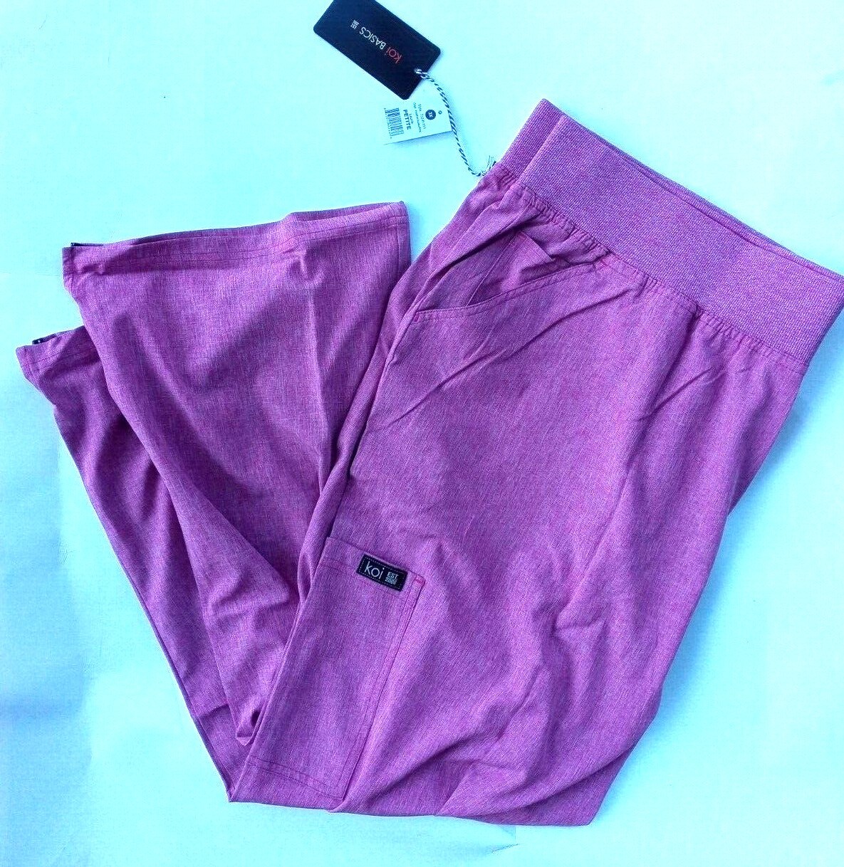 Women’s KOI Basics 732 Laurie Petite Scrub Pant Heather Azalea Pink Size 3X, NEW
