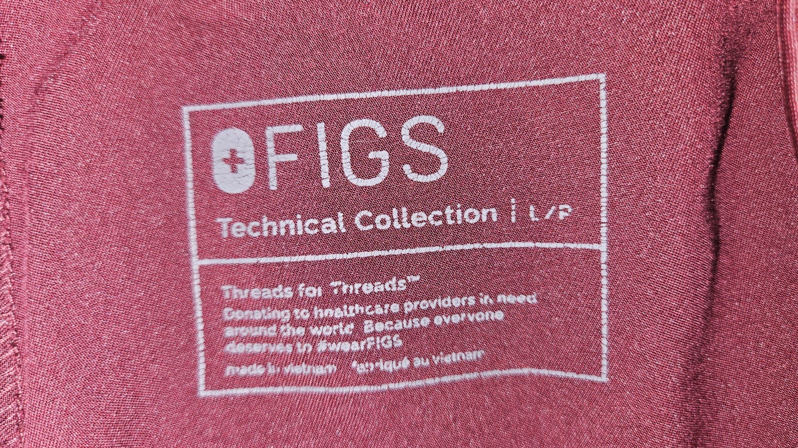 FIGS Technical Collection Scrub Pants KADE Burgundy Size Large Petite L/P