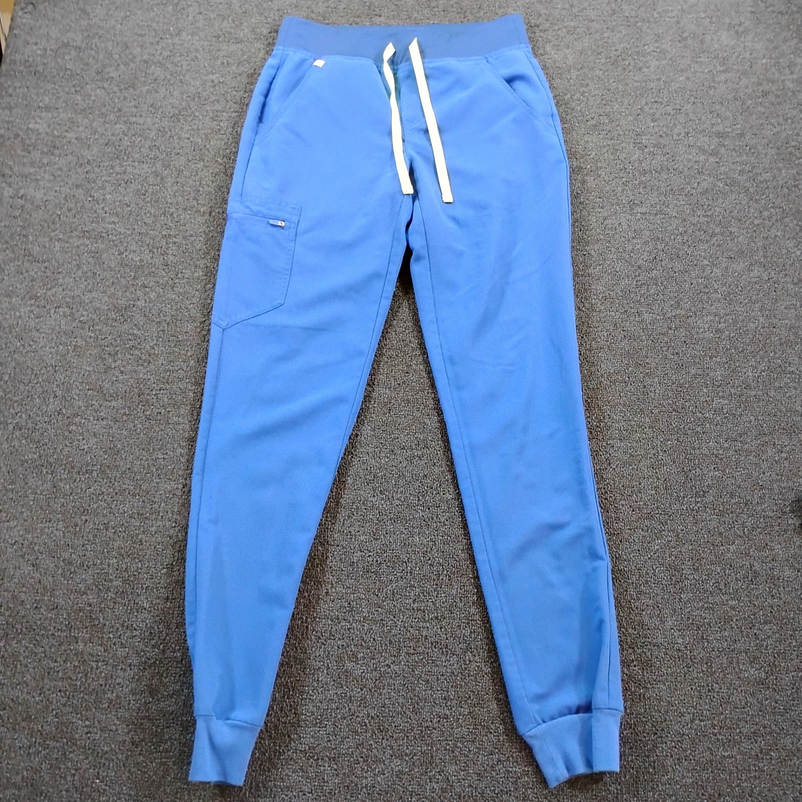 FIGS Zamorra Jogger Scrub Pants Womens XS Tall Blue Cargo Medical Technical
