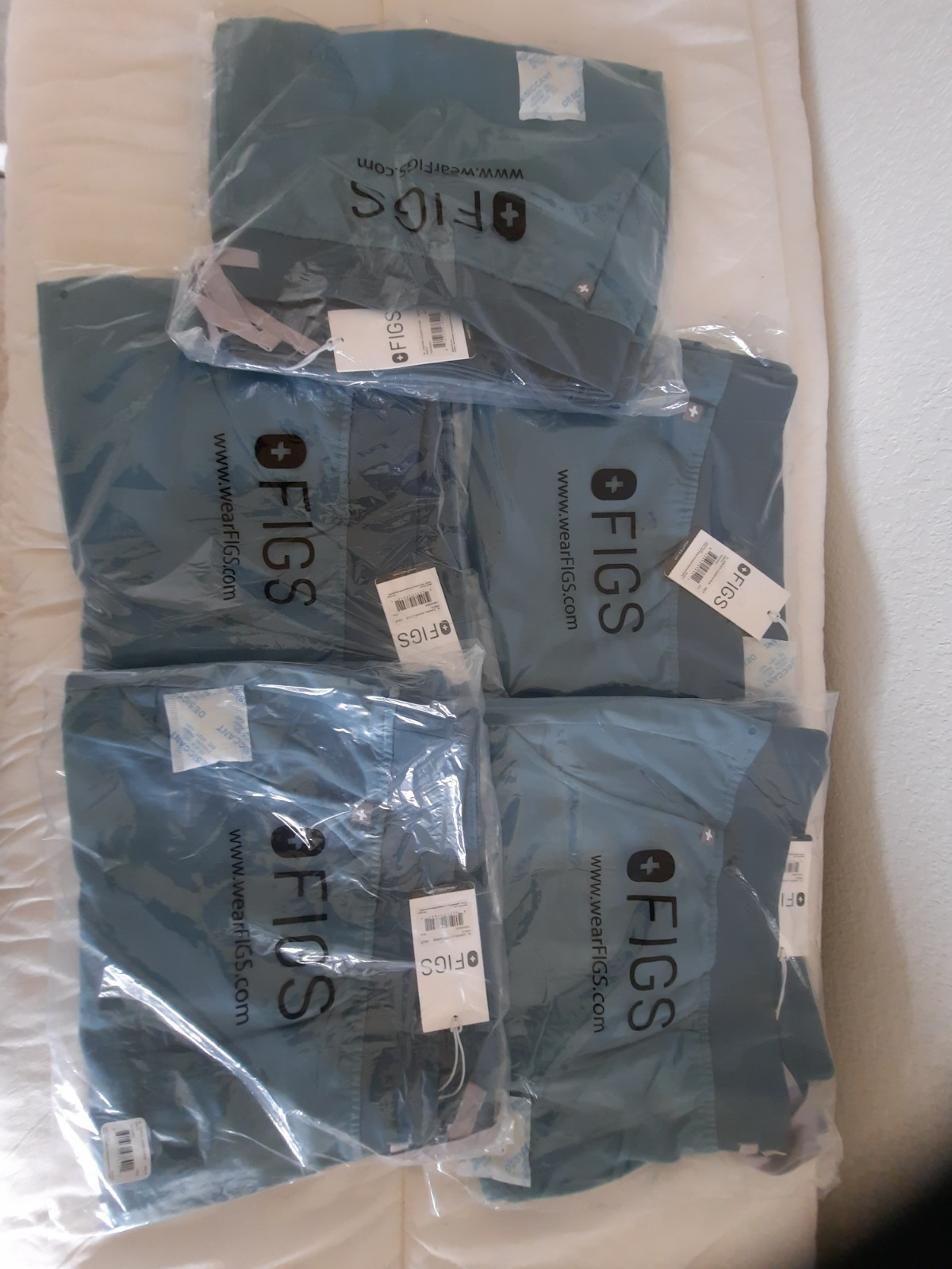FIGS women’s Zamora Jogger Scrub PANTS Teal Color 4XLP LOT OF 5