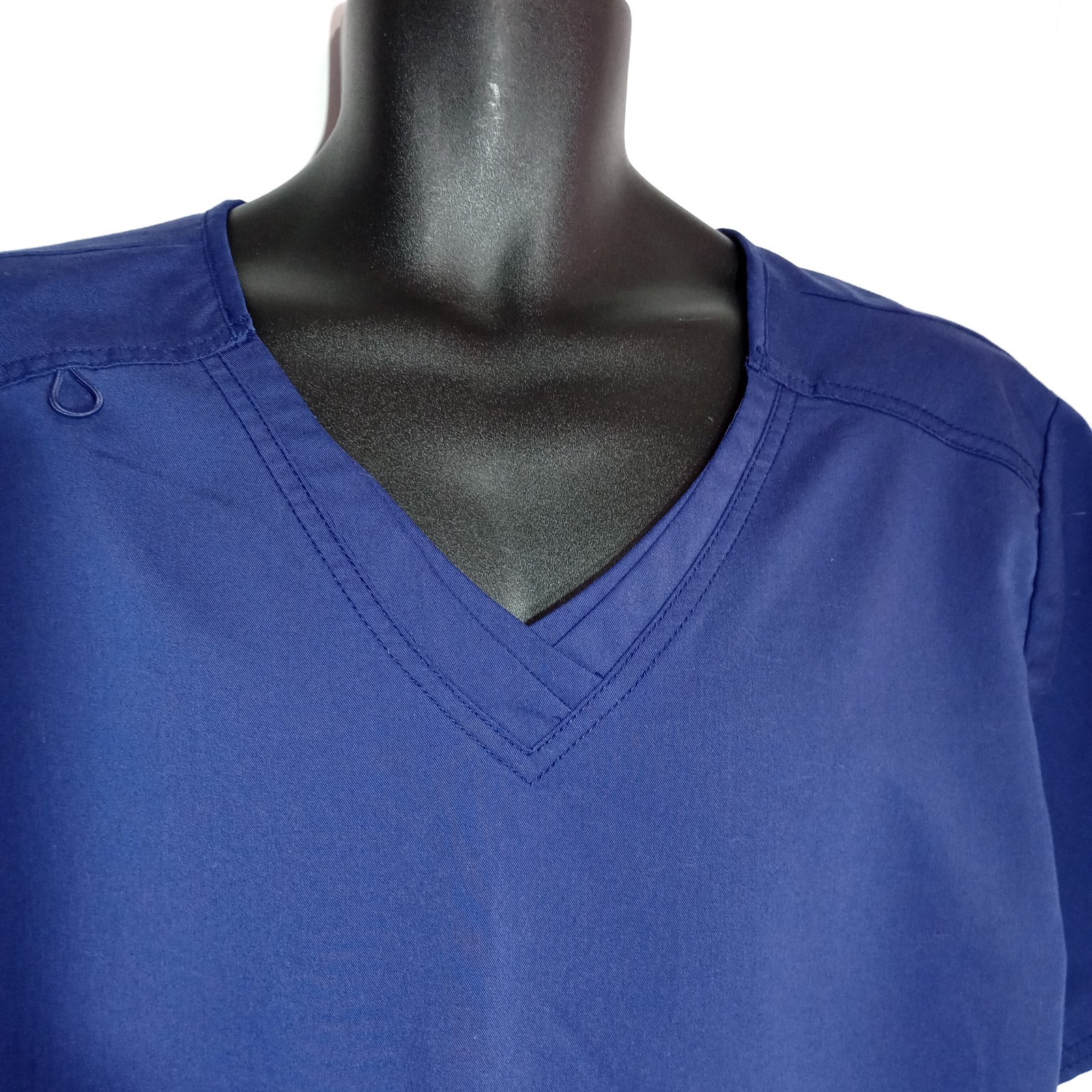 Scrubstar Ultimate Scrub Top Navy Blue Polyester 3 Pocket WM900A Size 2XL