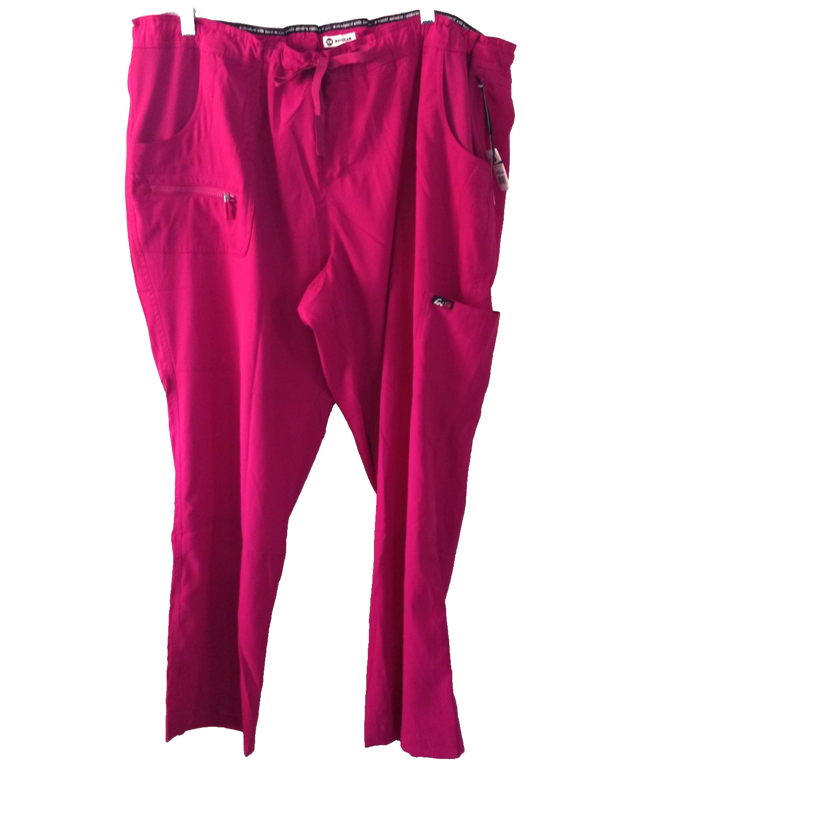 KOI Scrub Pants Women’s 3X Azalea Pink 721R NWT Straight Leg Medical Uniform