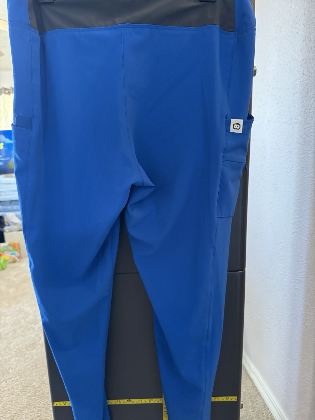 WonderWink Women’s Modern Fit Scrub Pants L Petite Blue Solid 5134