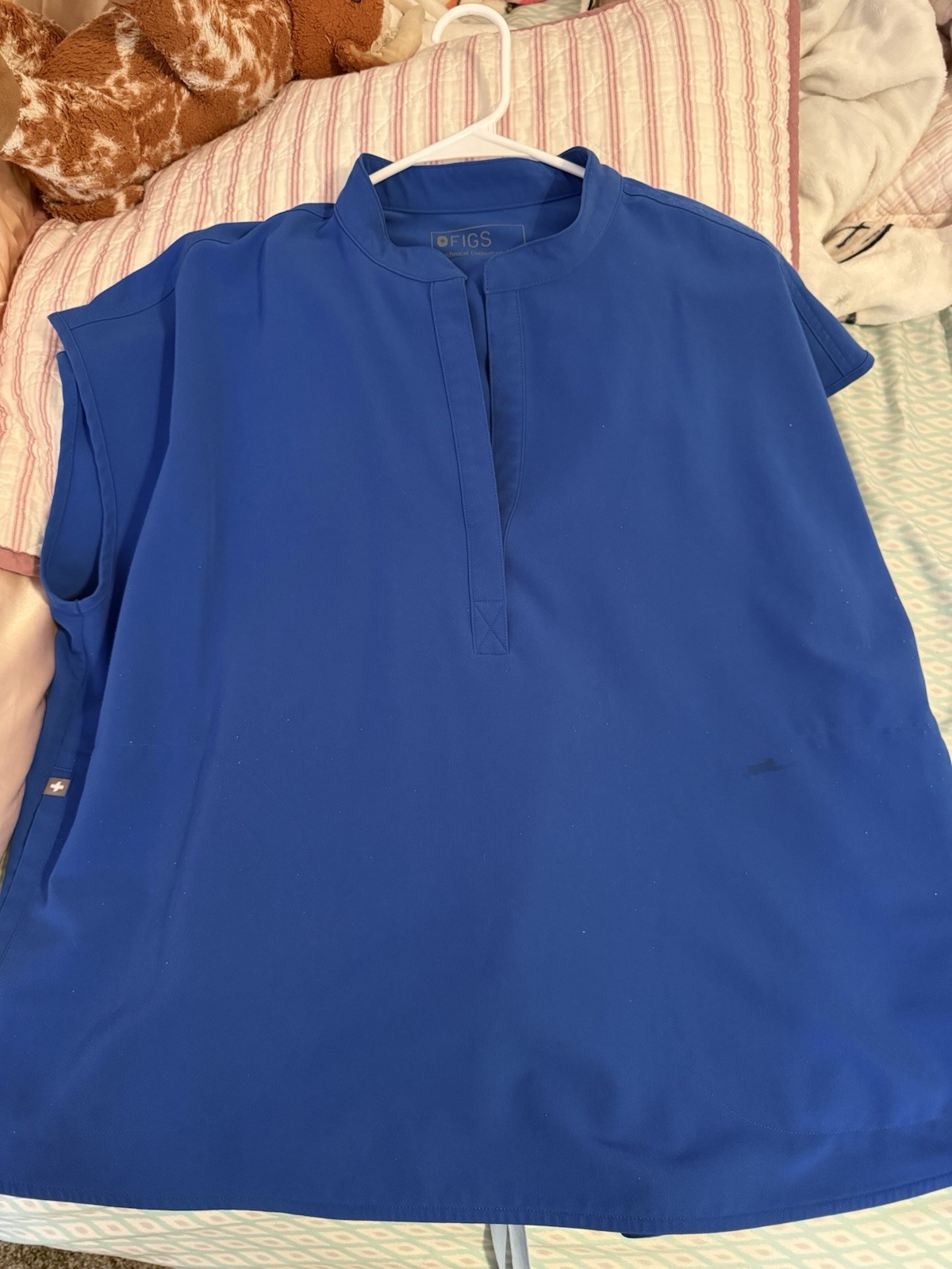FIGS Women’s Medical Scrub Set Top & Pants Solid Blue & Burgundy
